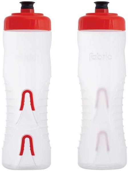 Fabric Waterbottle Cageless (750ml) red/clear