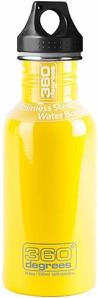 360° Degrees Stainless Bottle 0.55L Yellow