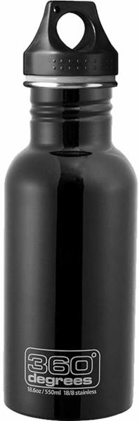 360° Degrees Stainless Bottle 0.55L Black