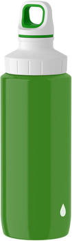 Emsa Drink2Go Light Steel 0,6L grün Tropfen weiß