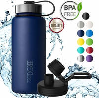 720DGREE Trinkflasche noLimit Sapphire Blue, 0,95 Liter, Edelstahl, blau, inkl.