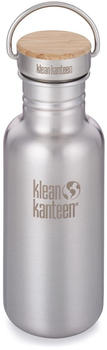 Klean Kanteen Trinkflasche Reflect 800ml, mit BAMBOO CAP edelstahl, matt