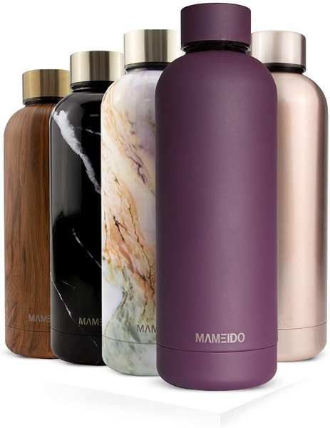 Mameido Edelstahl-Trinkflasche Mauve Purple 500 ml