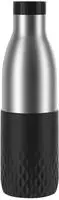 Emsa Trinkflasche "Bludrop Sleeve" Edelstahl/Silikon, Quick-Press, 12h warm/24h k&uuml;hl