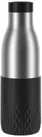 Emsa Trinkflasche "Bludrop Sleeve" Edelstahl/Silikon, Quick-Press, 12h warm/24h k&uuml;hl