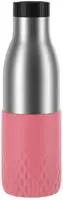 Emsa Trinkflasche "Bludrop Sleeve" Edelstahl/Silikon, Quick-Press, 12h warm/24h k&uuml;hl