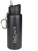 LifeStraw Trinkflasche Go Stainless Steel black, 0,7 l, Edelstahl, schwarz, mit