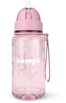 Bumpli Trinkflasche mit Strohhalmdeckel (350ml) rosa