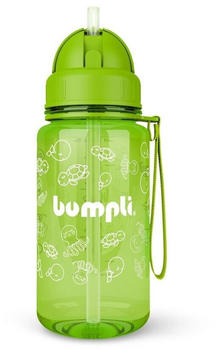 Bumpli Trinkflasche mit Strohhalmdeckel (350ml) grün