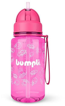Bumpli Trinkflasche mit Strohhalmdeckel (350ml) pink