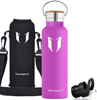Super Sparrow Stainless Steel Water Bottle - Standard Mouth (750ml) Lilac Purple