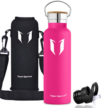 Super Sparrow Stainless Steel Water Bottle - Standard Mouth (750ml) Rose