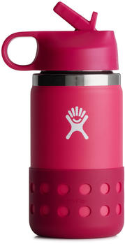 Hydro Flask Kinder 20oz Wide Mouth Straw Lid & Boot Isolierflasche One rot
