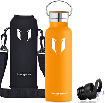 Super Sparrow Stainless Steel Water Bottle - Standard Mouth (750ml) Mango