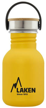 Laken Basic 350ml Stainless Steel&bamboo Cap yellow (BSB35AM)