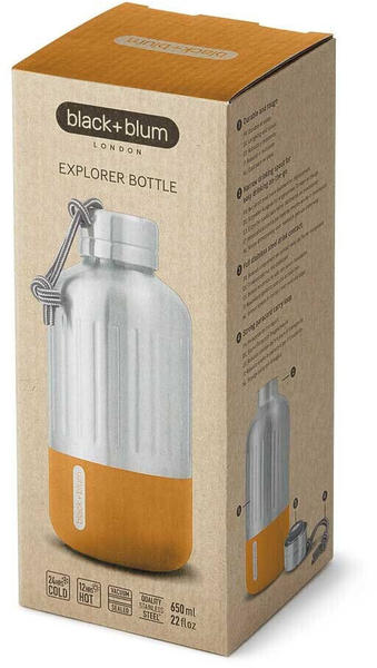 Black+Blum Explorer 650ml Stainless Steel Bottle orange (BAM-EIWB-S003)