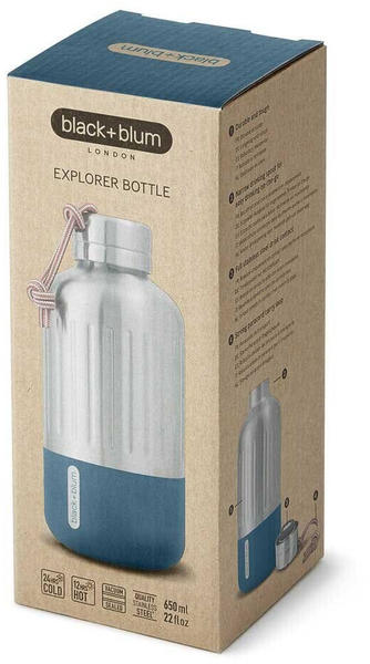 Black+Blum Explorer 650ml Stainless Steel Bottle silver (BAM-EIWB-S005)