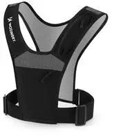 WKDB1 Reflective Running Vest with Pockets - Black