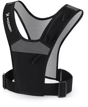 Wozinsky WKDB1 Laufweste reflektierend mit Taschen, schwarz, unisex (WKDB1)