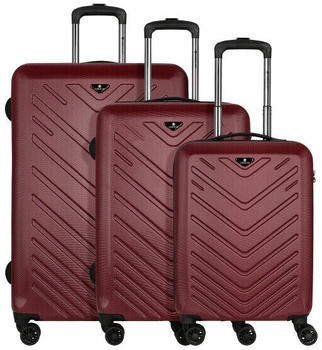 CHECK.IN Mailand 4-Rollen-Trolley Set 3-tlg. red (56-2210428)