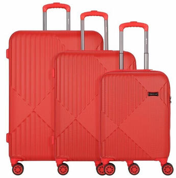 CHECK.IN Liverpool 4-Rollen-Trolley Set 3-tlg. red