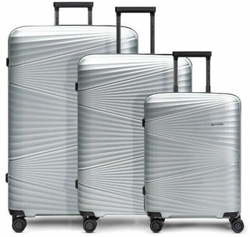 Pactastic Collection 02 The Three Set 4-Rollen-Trolley Set 3-tlg. silver metallic (P12352-3-03)
