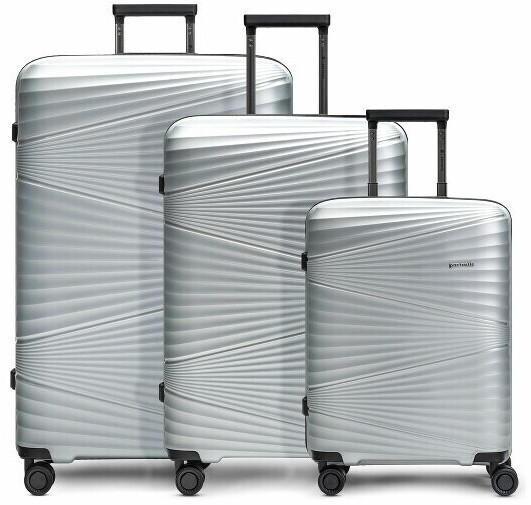 Pactastic Collection 02 The Three Set 4-Rollen-Trolley Set 3-tlg. silver metallic (P12352-3-03)