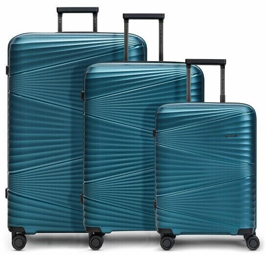 Pactastic Collection 02 The Three Set 4-Rollen-Trolley Set 3-tlg. turquoise metallic (P12352-3-02)