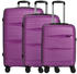 d & n Travel Line 4300 4-Rollen-Trolley Set 55/66/76 cm purple