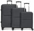 Stratic Shine 4-Rollen-Trolley Set 55/65/75 cm black