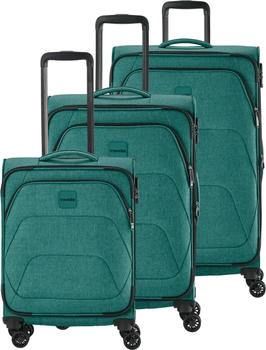 Travelite Adria 4-Rollen-Trolley Set 55/67/78 cm (080240) petrol green