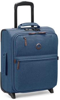 DELSEY PARIS PARIS - MAUBERT 2.0 - Soft Cabin Suitcase 2 Wheels - 45x36x20 cm - 25 liters - XS - Blue