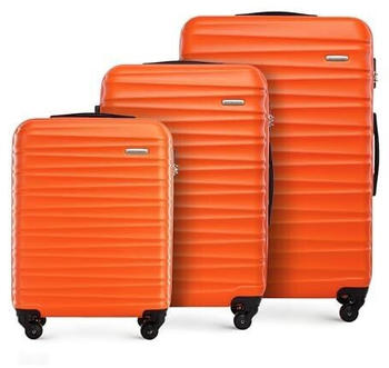 Wittchen Groove Line 4-Rollen-Trolley Set 54/67/77 cm (56-3A-31S) orange