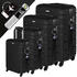 Devillo Hartschalenkoffer-Set 48/55/66/75 cm onyx black