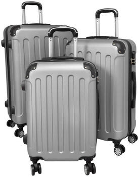 Warenhandel König Avalon 4-Rollen-Trolley Set 55/67/77 cm silver