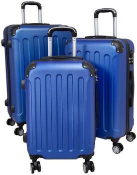 Warenhandel König Avalon 4-Rollen-Trolley Set 55/67/77 cm blue