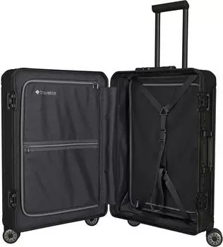 Travelite Next 4-Rollen-Trolley 67 cm (079848) black – Praktische Ausstattung für komfortables Reisen
