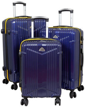 Monopol Daytona 4-Rollen-Trolley Set 58/68/78 cm blue