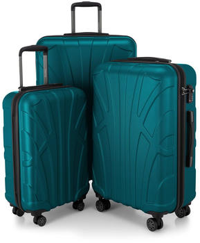 Suitline S1 3-pcs Trolley-Set aquagreen