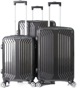 Cheffinger 4-Rollen-Trolley Set 55/65/75 cm (ABSPC1B) black