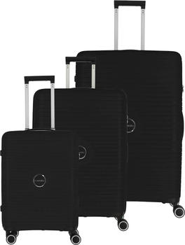 Travelite Orbita 4-Rollen-Trolley Set 55/67/77 cm (076940) black