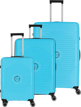 Travelite Orbita 4-Rollen-Trolley Set 55/67/77 cm (076940) turquoise