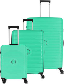 Travelite Orbita 4-Rollen-Trolley Set 55/67/77 cm (076940) green