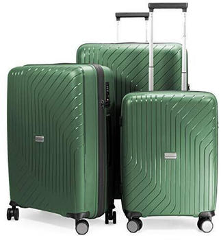 Hauptstadtkoffer TXL 4-Rollen-Trolley Set 55/66/76 cm forest green