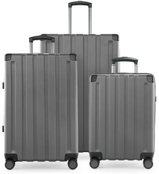 Hauptstadtkoffer Q-Damm 4-Rollen-Trolley 78 cm 54/68/78 cm silver