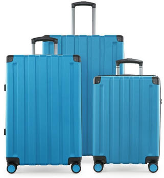 Hauptstadtkoffer Q-Damm 4-Rollen-Trolley 78 cm 54/68/78 cm cyan blue