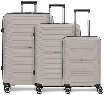 Stratic Shine 4-Rollen-Trolley Set 55/65/75 cm taupe