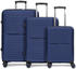 navy blue: Stratic Shine 4-Rollen-Trolley Set 55/65/75 cm