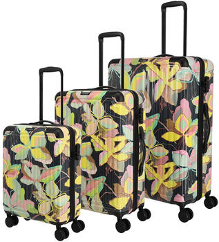 Travelite Cruise 4-Rollen-Trolley Set 55/67/77 cm (72640) yellow orchid