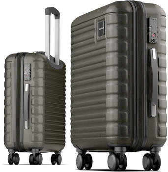 Travely Premium 4-Rollen-Trolley 55 cm (TY-HG) moonstone grey